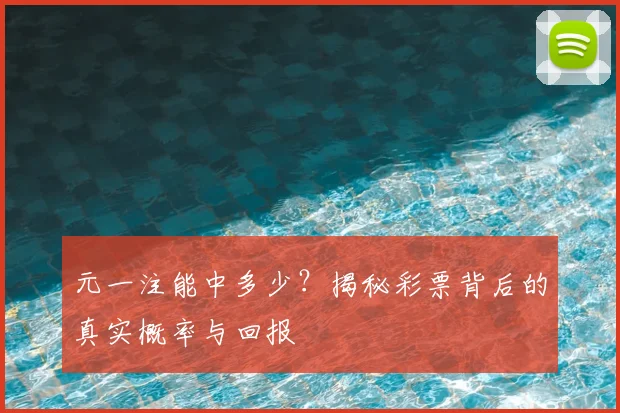 元一注能中多少?揭秘彩票背后的真实概率与回报